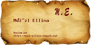 Mözl Ellina névjegykártya